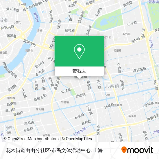 花木街道由由分社区-市民文体活动中心地图
