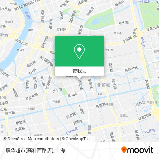 联华超市(高科西路店)地图