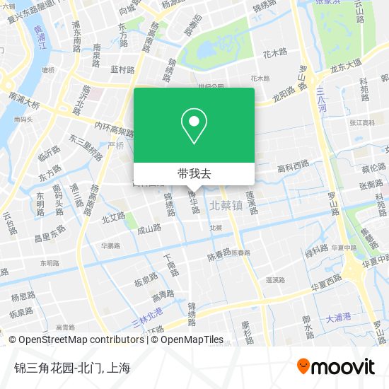 锦三角花园-北门地图