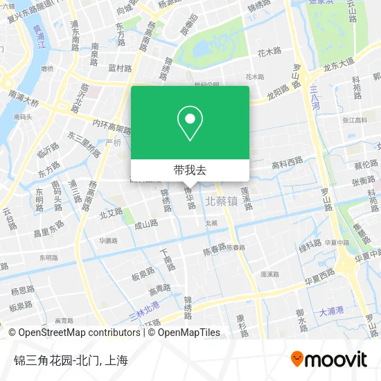 锦三角花园-北门地图