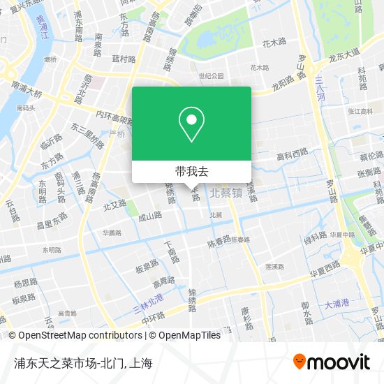 浦东天之菜市场-北门地图