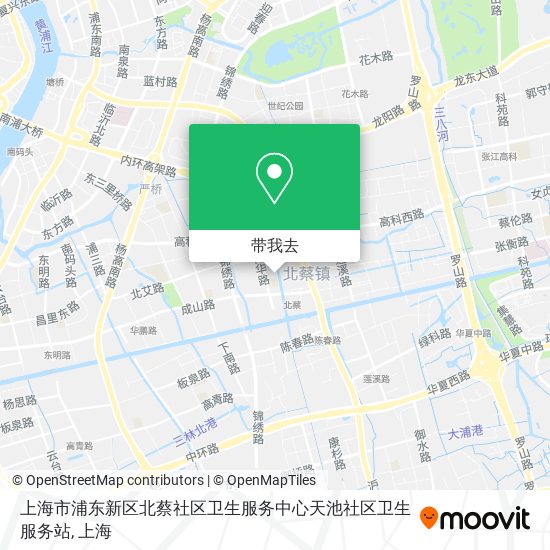 上海市浦东新区北蔡社区卫生服务中心天池社区卫生服务站地图