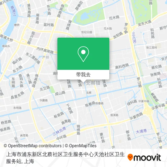 上海市浦东新区北蔡社区卫生服务中心天池社区卫生服务站地图