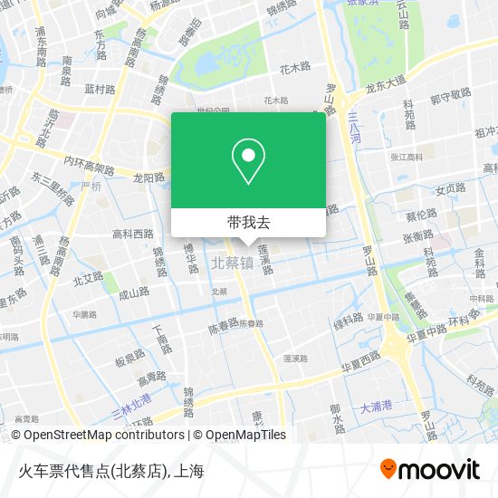 火车票代售点(北蔡店)地图