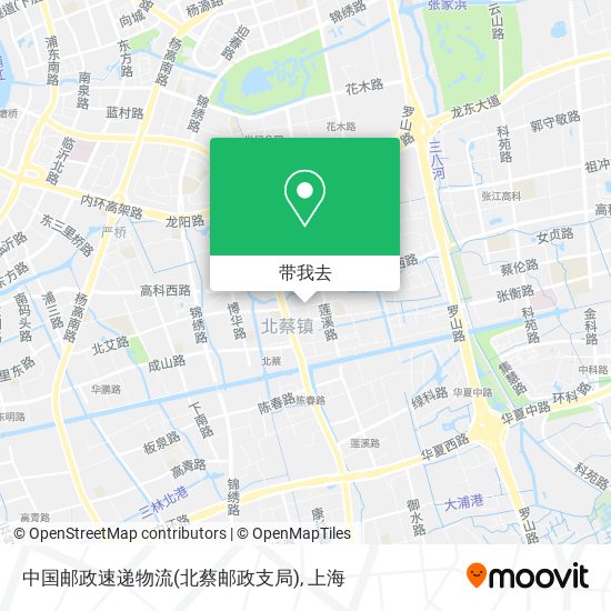 中国邮政速递物流(北蔡邮政支局)地图