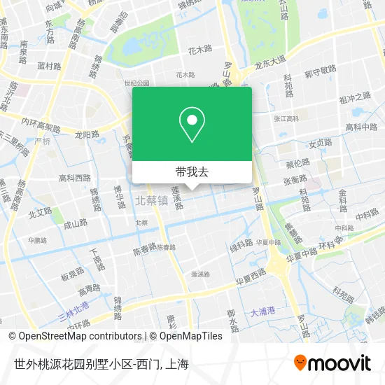 世外桃源花园别墅小区-西门地图