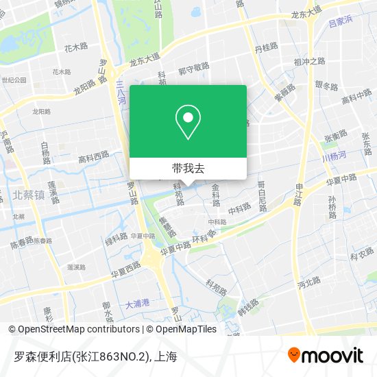 罗森便利店(张江863NO.2)地图