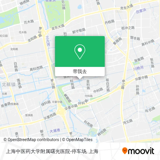 上海中医药大学附属曙光医院-停车场地图