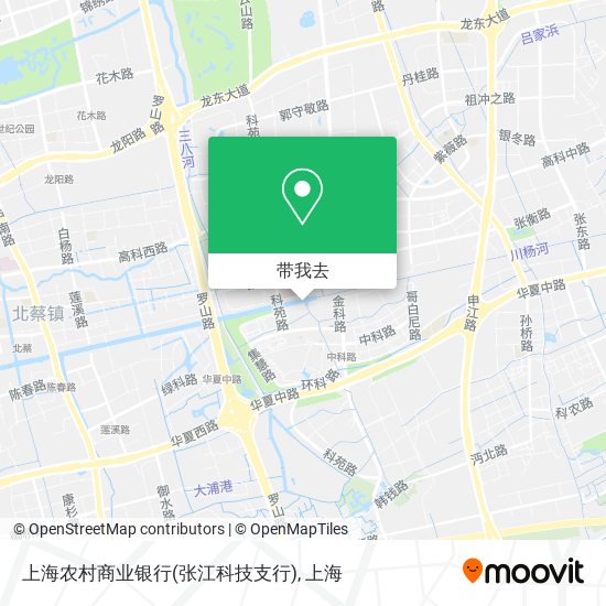 上海农村商业银行(张江科技支行)地图