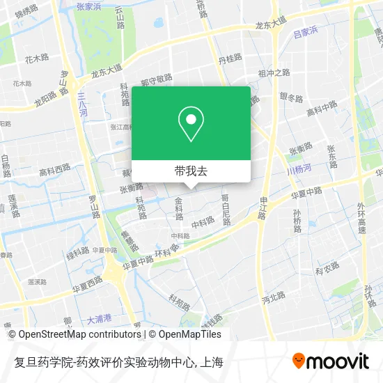 复旦药学院-药效评价实验动物中心地图