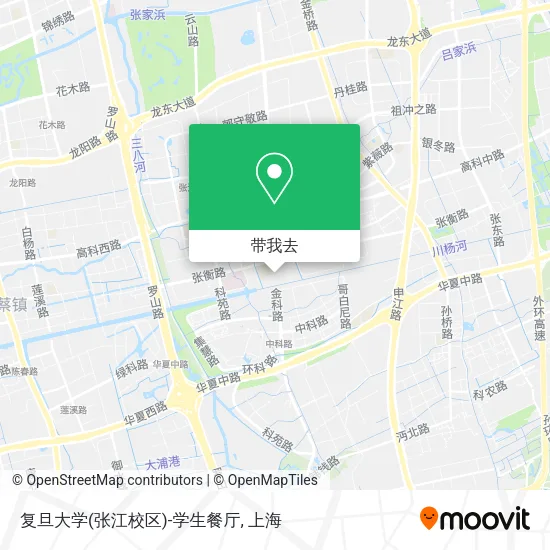 复旦大学(张江校区)-学生餐厅地图