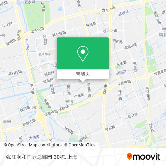 张江润和国际总部园-30栋地图