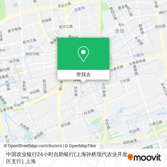中国农业银行24小时自助银行(上海孙桥现代农业开发区支行)地图