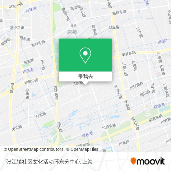 张江镇社区文化活动环东分中心地图