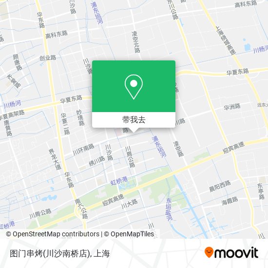 图门串烤(川沙南桥店)地图