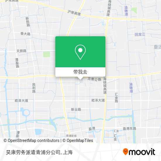 昊康劳务派遣青浦分公司地图