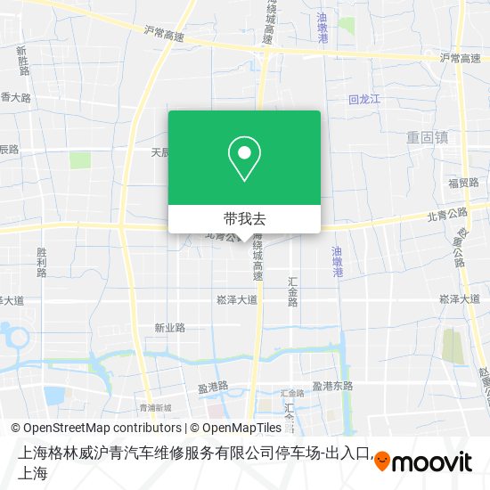 上海格林威沪青汽车维修服务有限公司停车场-出入口地图