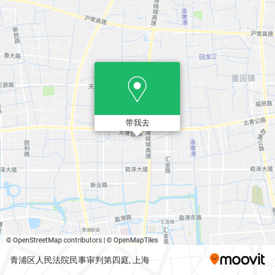 青浦区人民法院民事审判第四庭地图