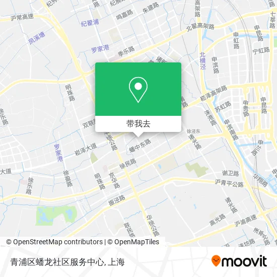 青浦区蟠龙社区服务中心地图