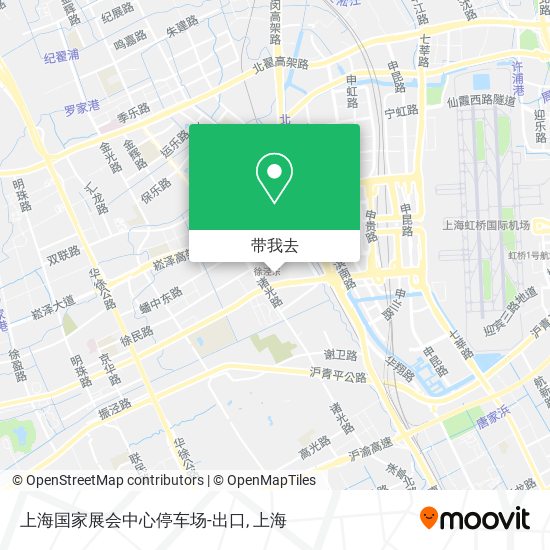 上海国家展会中心停车场-出口地图