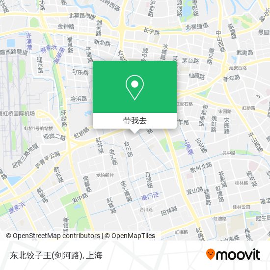 东北饺子王(剑河路)地图