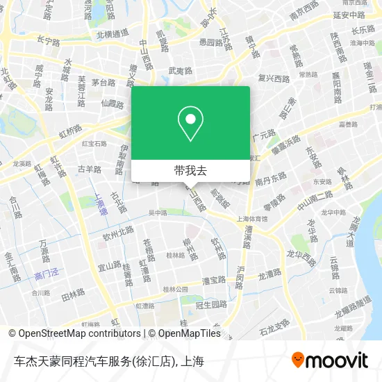 车杰天蒙同程汽车服务(徐汇店)地图