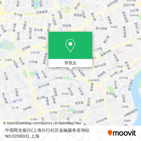 中国民生银行(上海分行社区金融服务咨询站NO.020803)地图