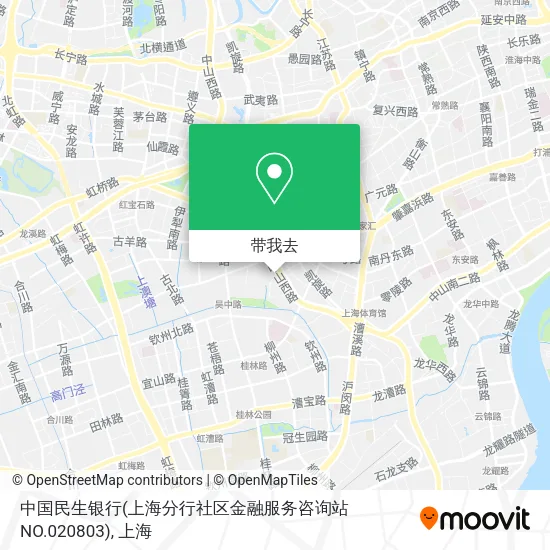 中国民生银行(上海分行社区金融服务咨询站NO.020803)地图