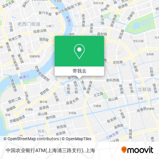 中国农业银行ATM(上海浦三路支行)地图