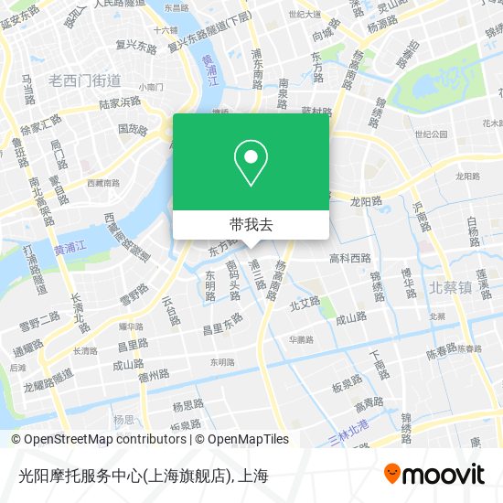 光阳摩托服务中心(上海旗舰店)地图