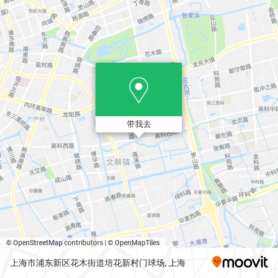 上海市浦东新区花木街道培花新村门球场地图