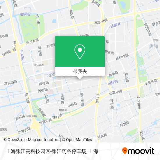 上海张江高科技园区-张江药谷停车场地图