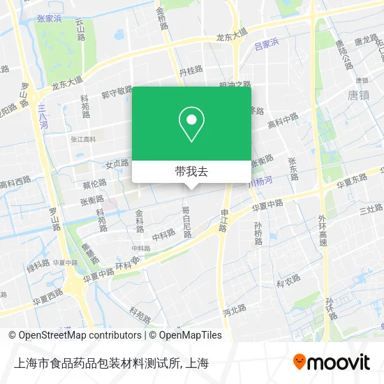 上海市食品药品包装材料测试所地图