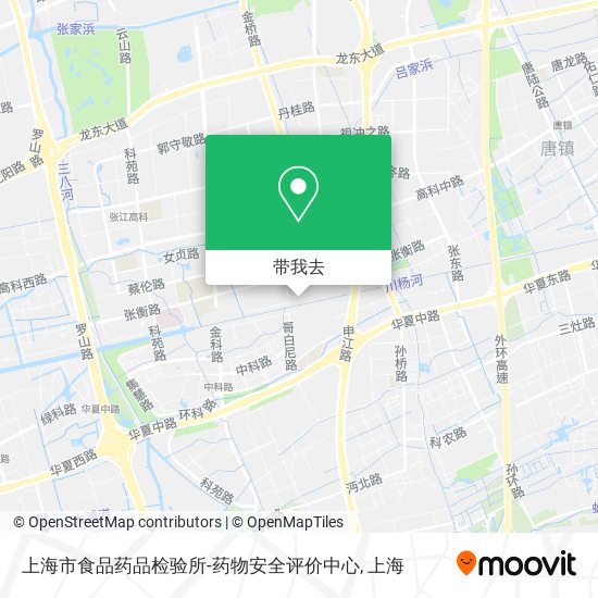 上海市食品药品检验所-药物安全评价中心地图