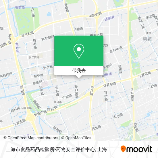 上海市食品药品检验所-药物安全评价中心地图