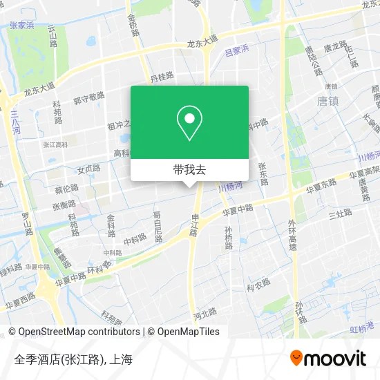 全季酒店(张江路)地图