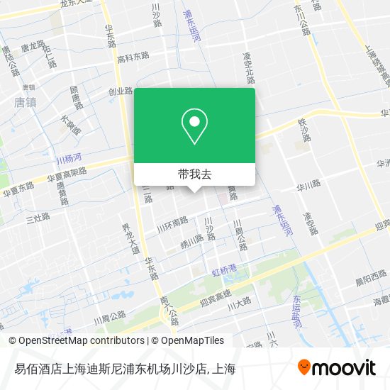 易佰酒店上海迪斯尼浦东机场川沙店地图