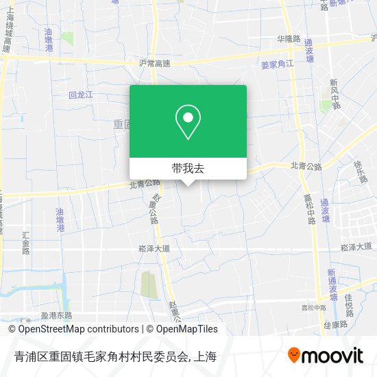 青浦区重固镇毛家角村村民委员会地图