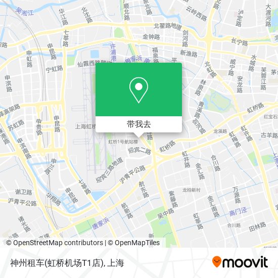 神州租车(虹桥机场T1店)地图