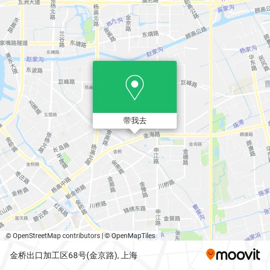 金桥出口加工区68号(金京路)地图