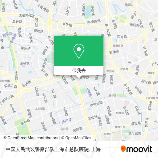 中国人民武装警察部队上海市总队医院地图