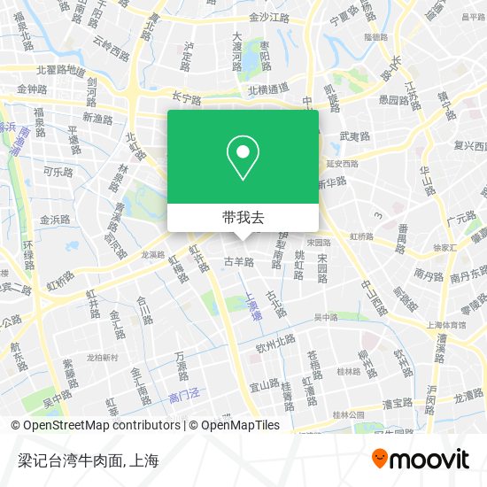 梁记台湾牛肉面地图