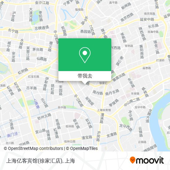上海亿客宾馆(徐家汇店)地图