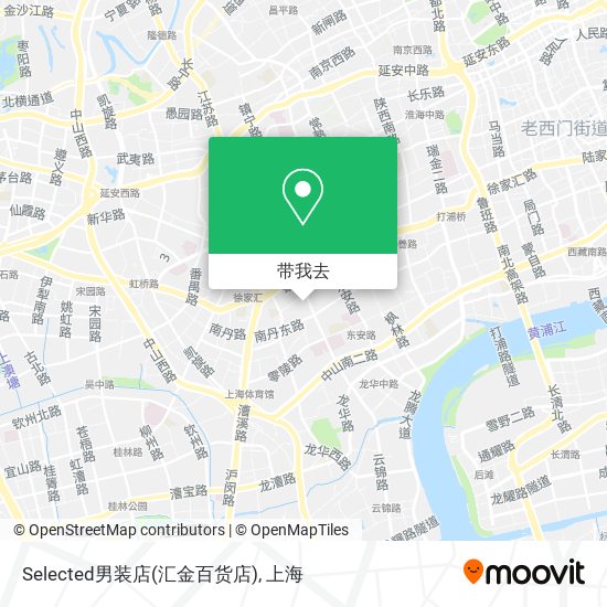 Selected男装店(汇金百货店)地图