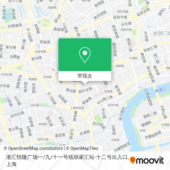 港汇恒隆广场一/九/十一号线徐家汇站-十二号出入口地图