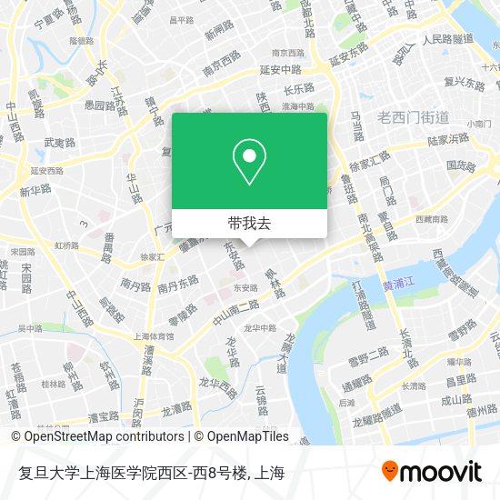 复旦大学上海医学院西区-西8号楼地图
