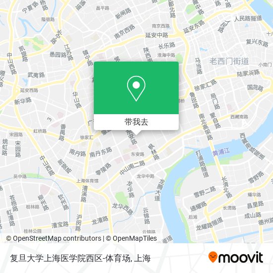 复旦大学上海医学院西区-体育场地图
