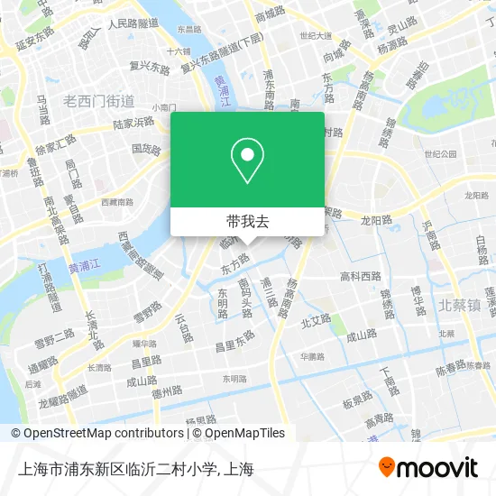 上海市浦东新区临沂二村小学地图