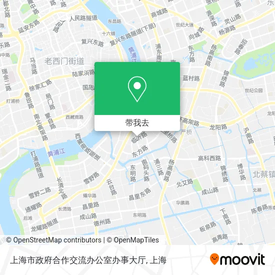 上海市政府合作交流办公室办事大厅地图