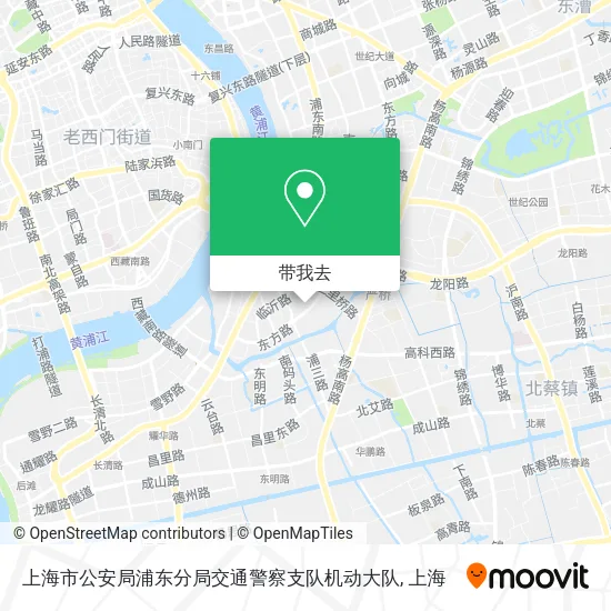 上海市公安局浦东分局交通警察支队机动大队地图
